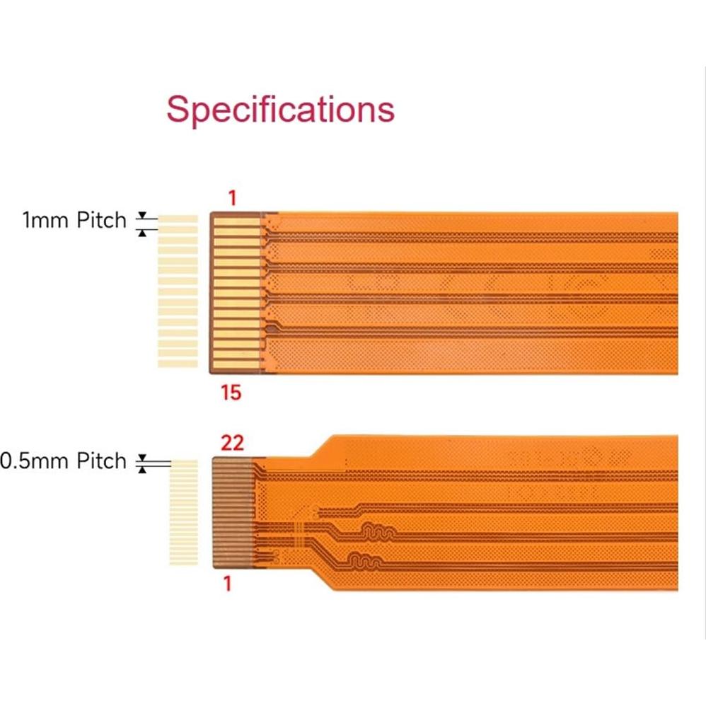 Cable Flexible DSI FPC Wonrabai 200mm Compatible Raspberry Pi 5