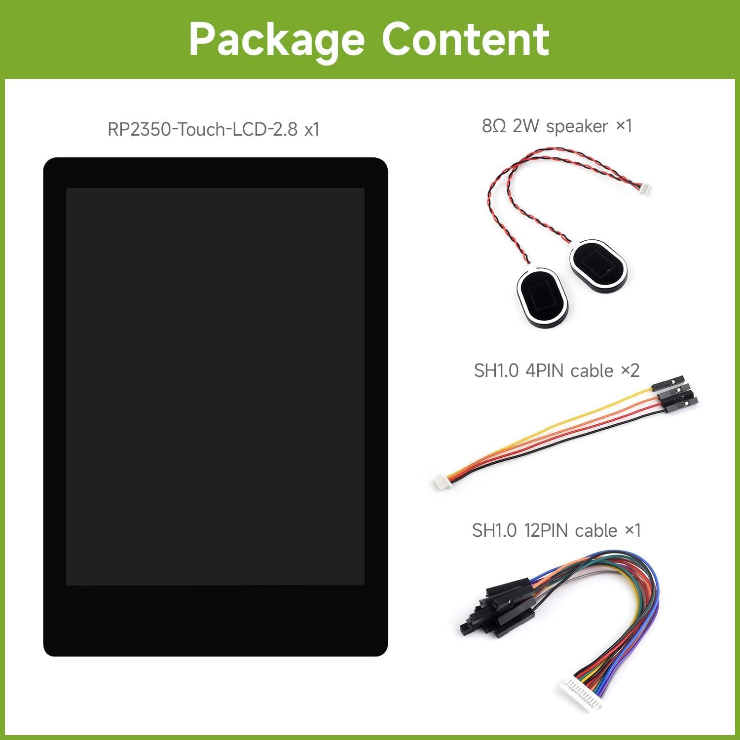 Pantalla Táctil Capacitiva Waveshare RP2350 2.8" 240x320 IPS