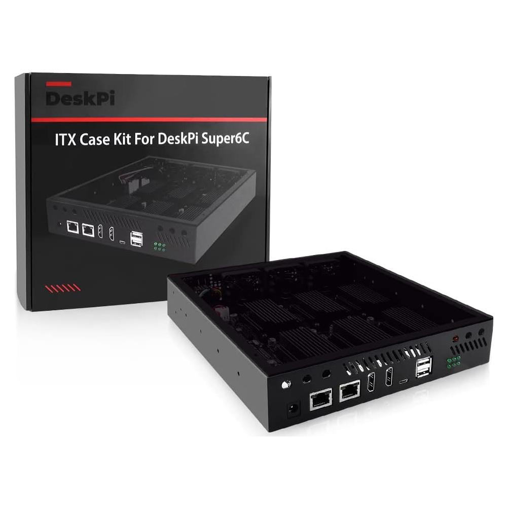 Kit Caja ITX GeeekPi para Placa Super6C con 3 Ventiladores