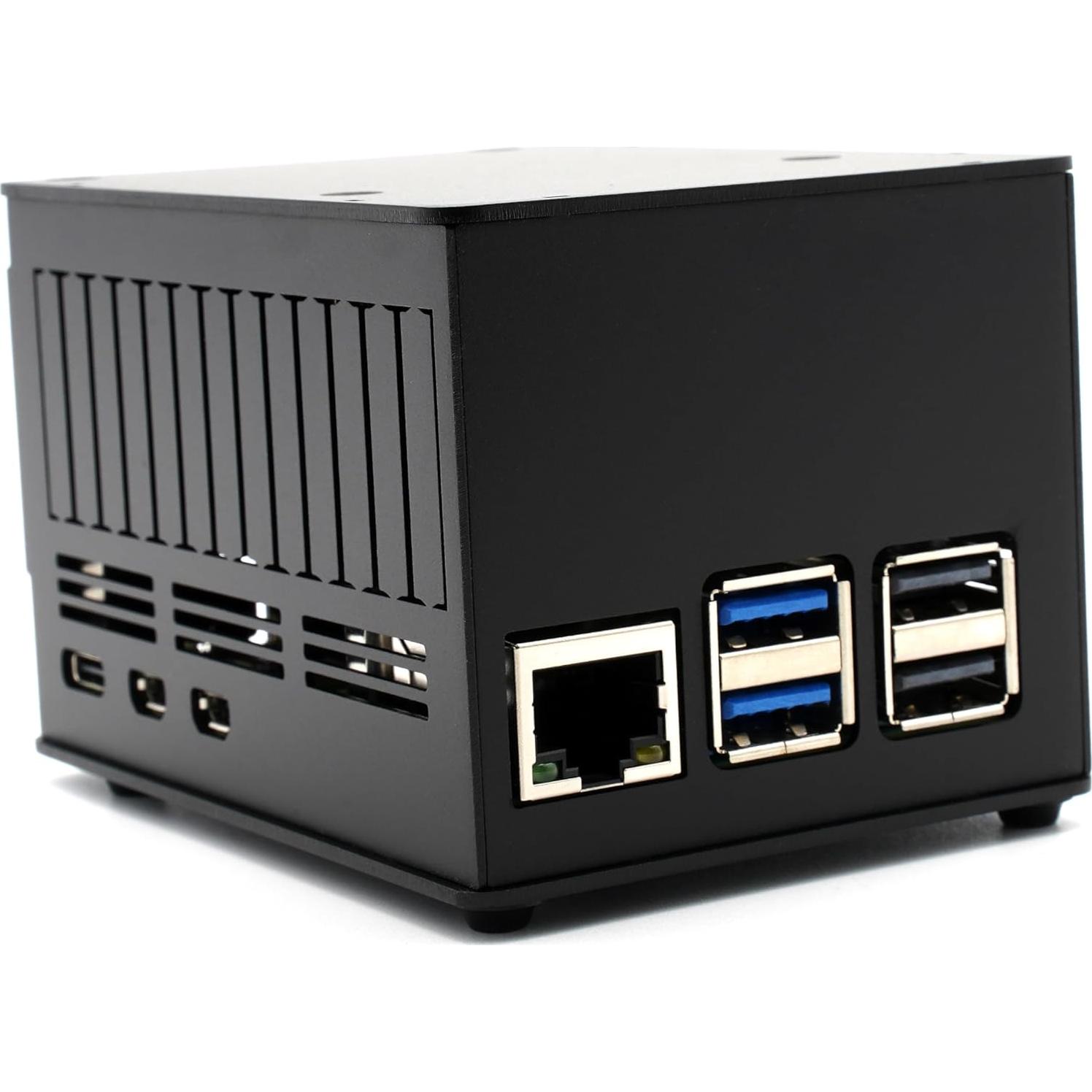 Caja HAT KKSB para Raspberry Pi 5 - Aluminio Negro