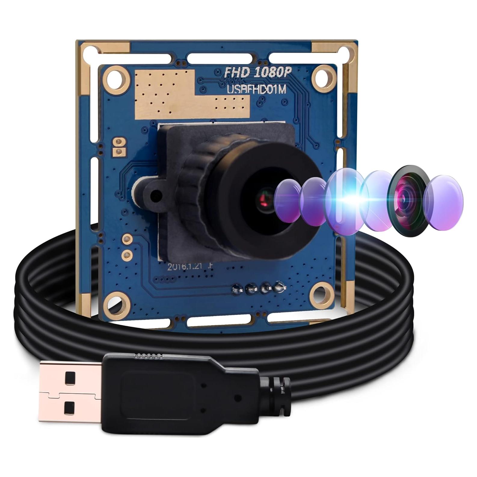 Módulo de Cámara USB 1080P Gran Angular 3.6mm Webcamera