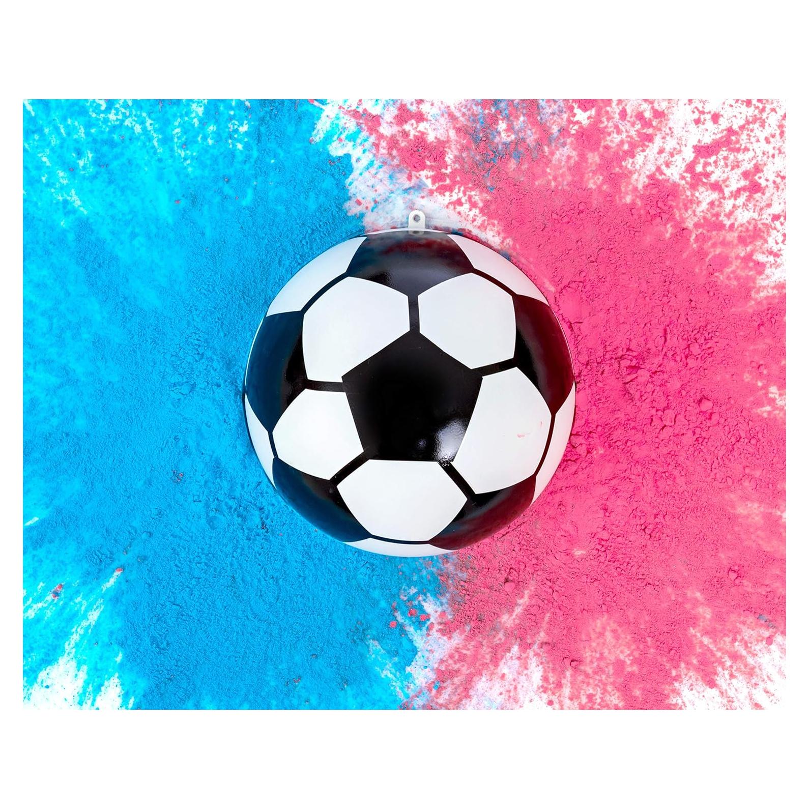 Pelota de Fútbol Revelación de Género + Polvo Rosa y Azul