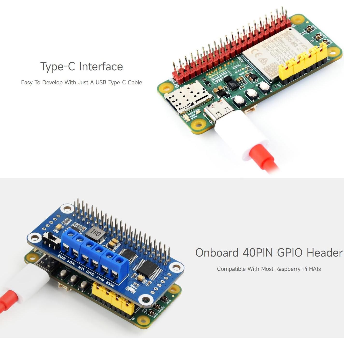 Placa de Desarrollo Waveshare BG95-M3 para QuecPython LTE GNSS