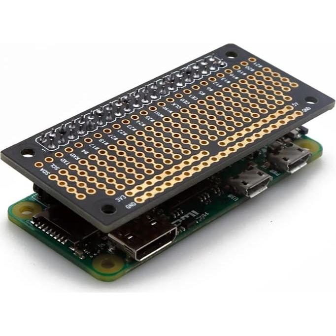 2pcs GPIO Protoboard Breadboard HAT with Female Pin Connector PCB Prototyping Board Pi Zero Board Compatible with Raspberry Pi Zero(unwelding