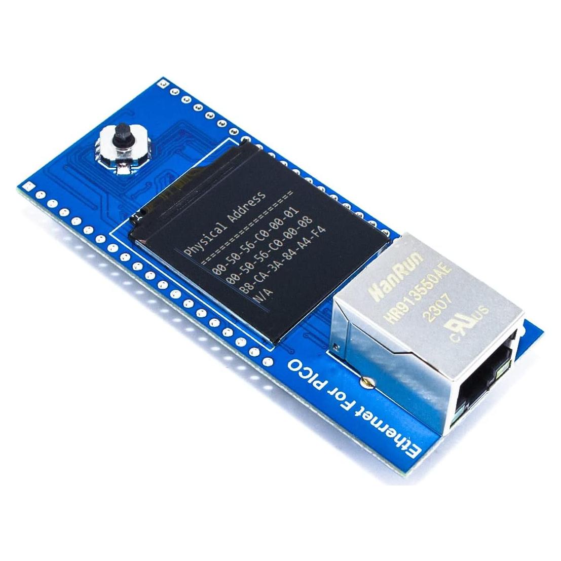 HAT Ethernet NetPi para Raspberry Pi Pico con LCD 1.3"