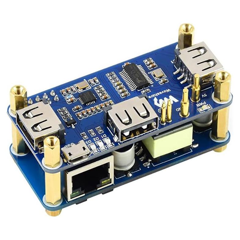 HAT PoE Ethernet USB HUB Coolwell para Raspberry Pi Zero