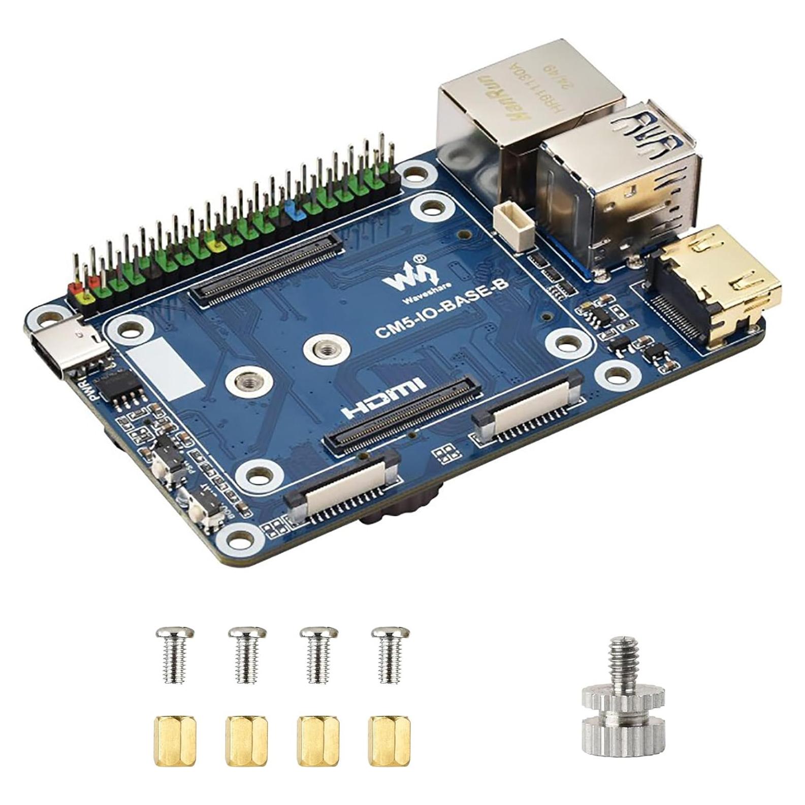 Placa Base Compacta iiunius para Raspberry Pi 5 CM5 con EEPROM