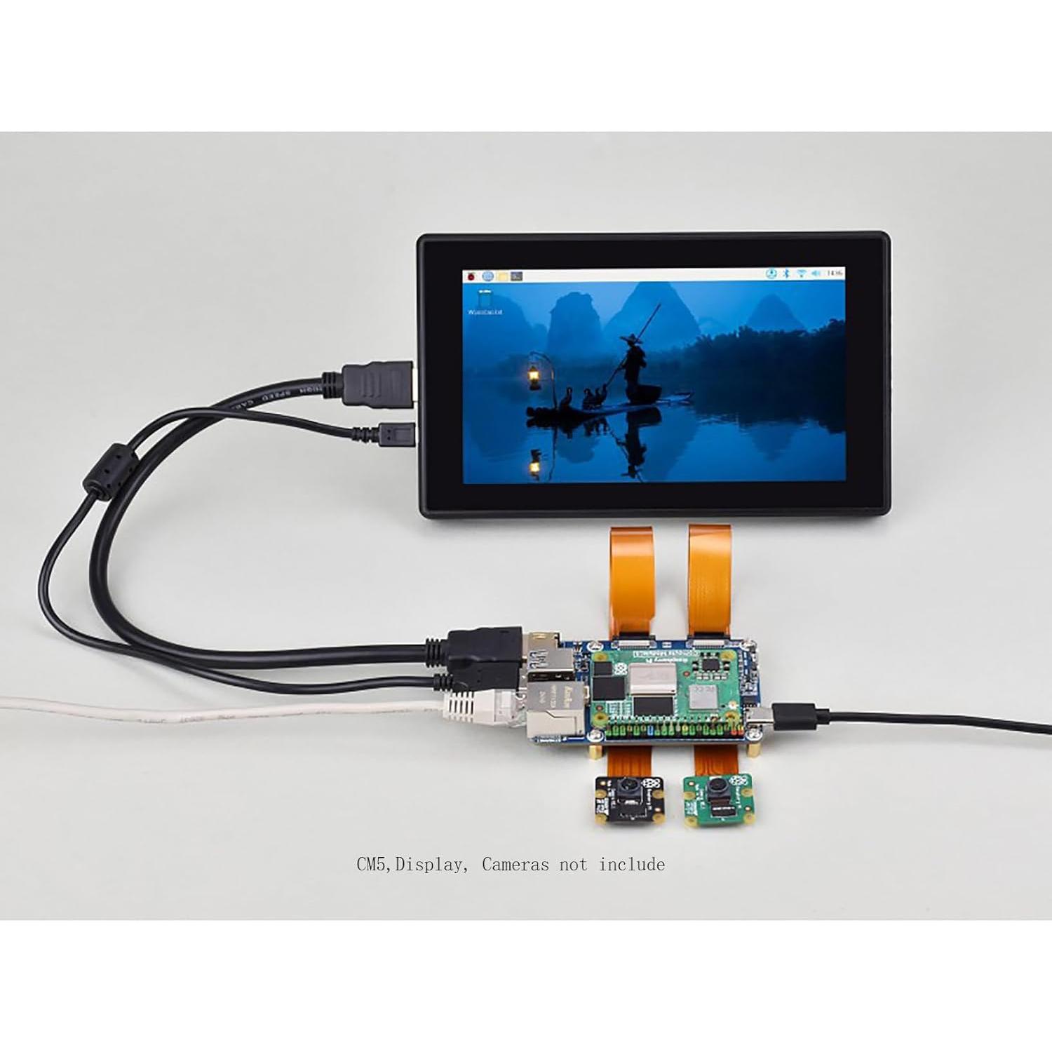 Placa Base Compacta iiunius para Raspberry Pi 5 CM5 con EEPROM