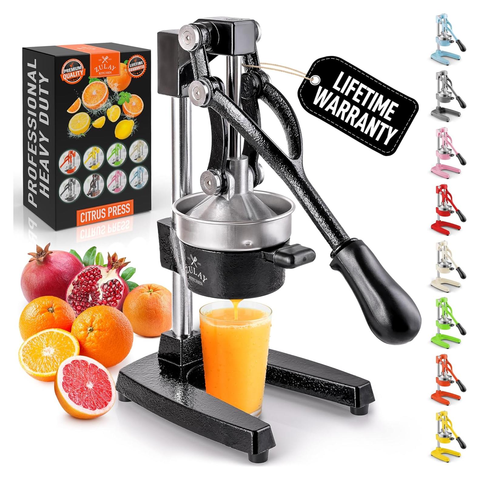 Exprimidor Manual Zulay Kitchen de Cítricos 12.7 cm Negro