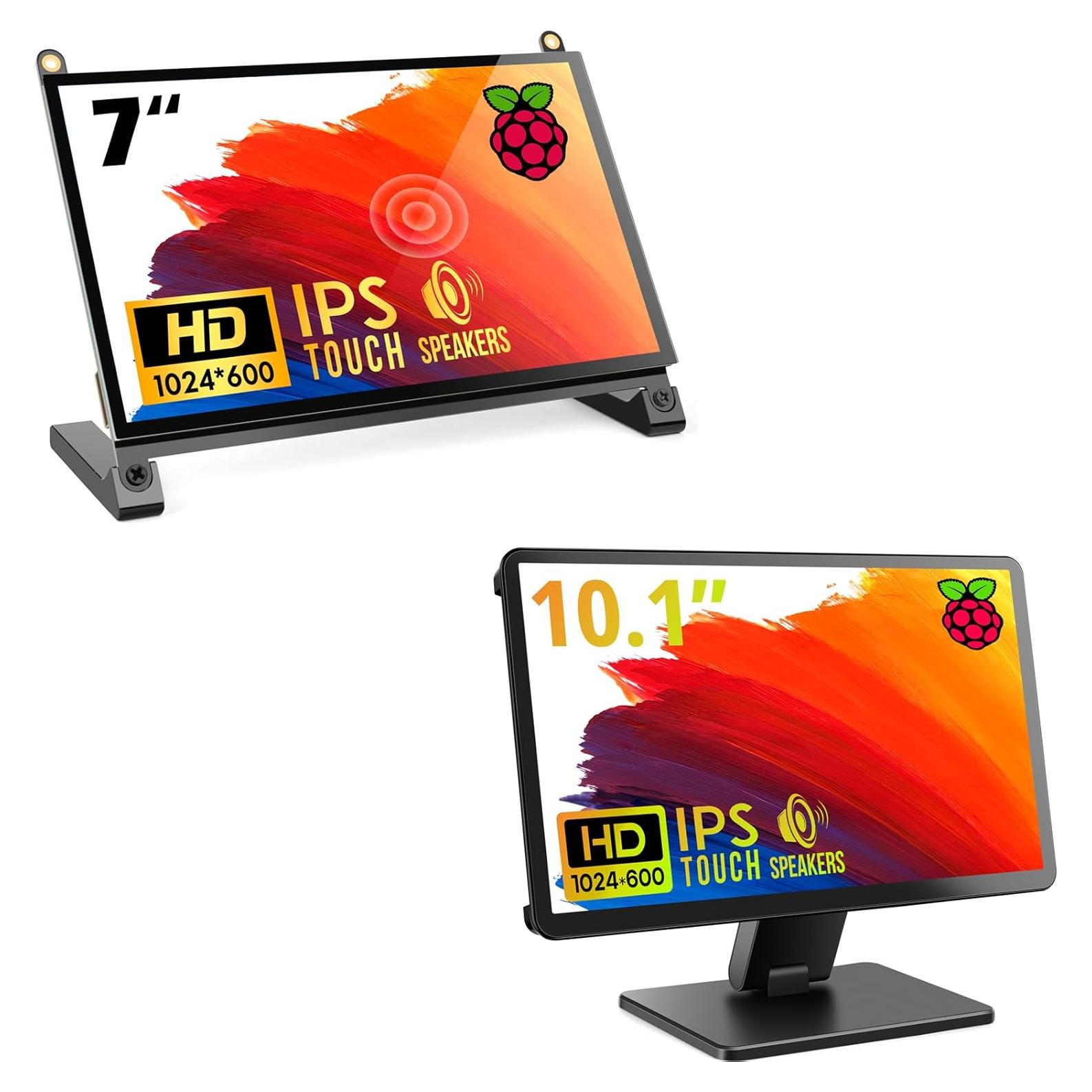 Monitor táctil portátil ROADOM 10.1'' para Raspberry Pi