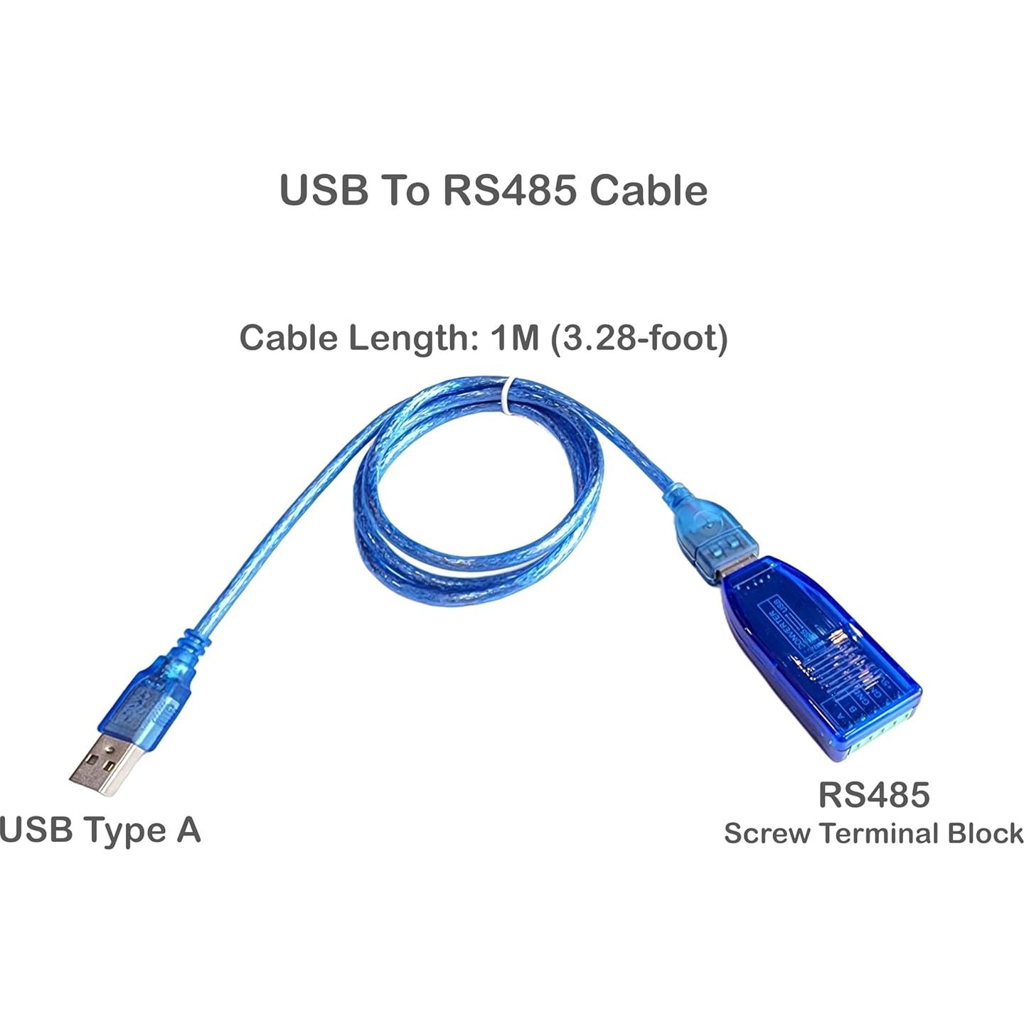 Cable RS485 USB 1 Metro DIYables - Alta Velocidad para Comunicación Serial