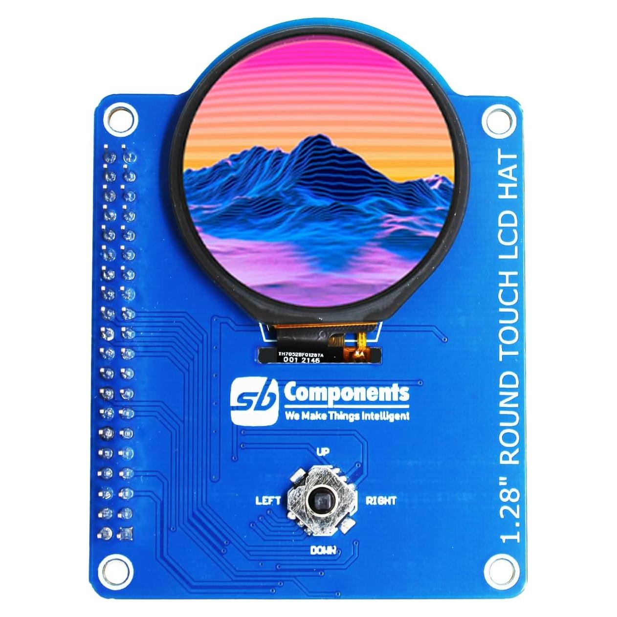 HAT LCD Táctil Redondo SB Components 1.28" 240x240 para Raspberry Pi