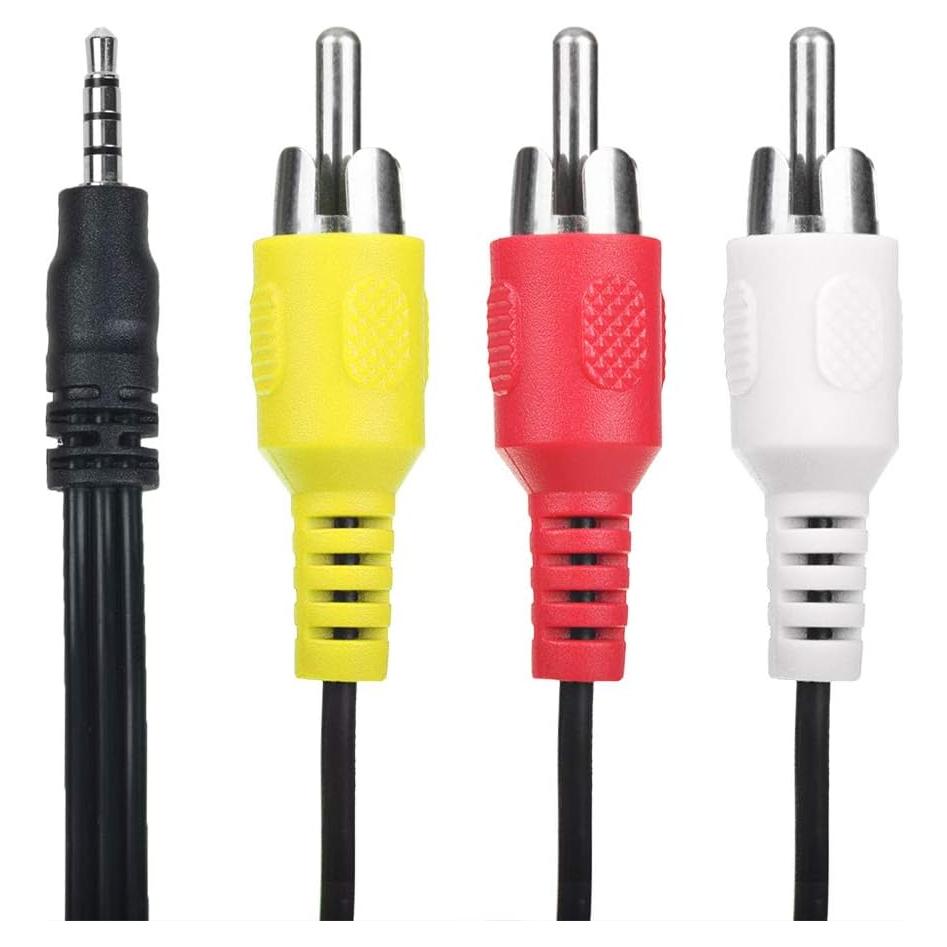 Cable de Audio y Video J-ZMQER 3.5mm a 3 RCA 1.52m