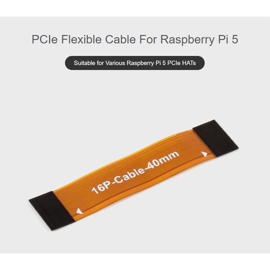 Cable flexible PCIe 40mm Waveshare para Raspberry Pi 5