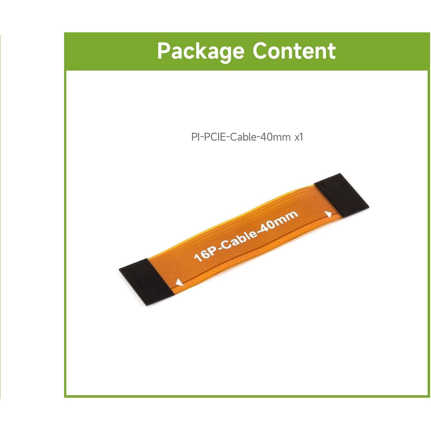 Cable flexible PCIe 40mm Waveshare para Raspberry Pi 5