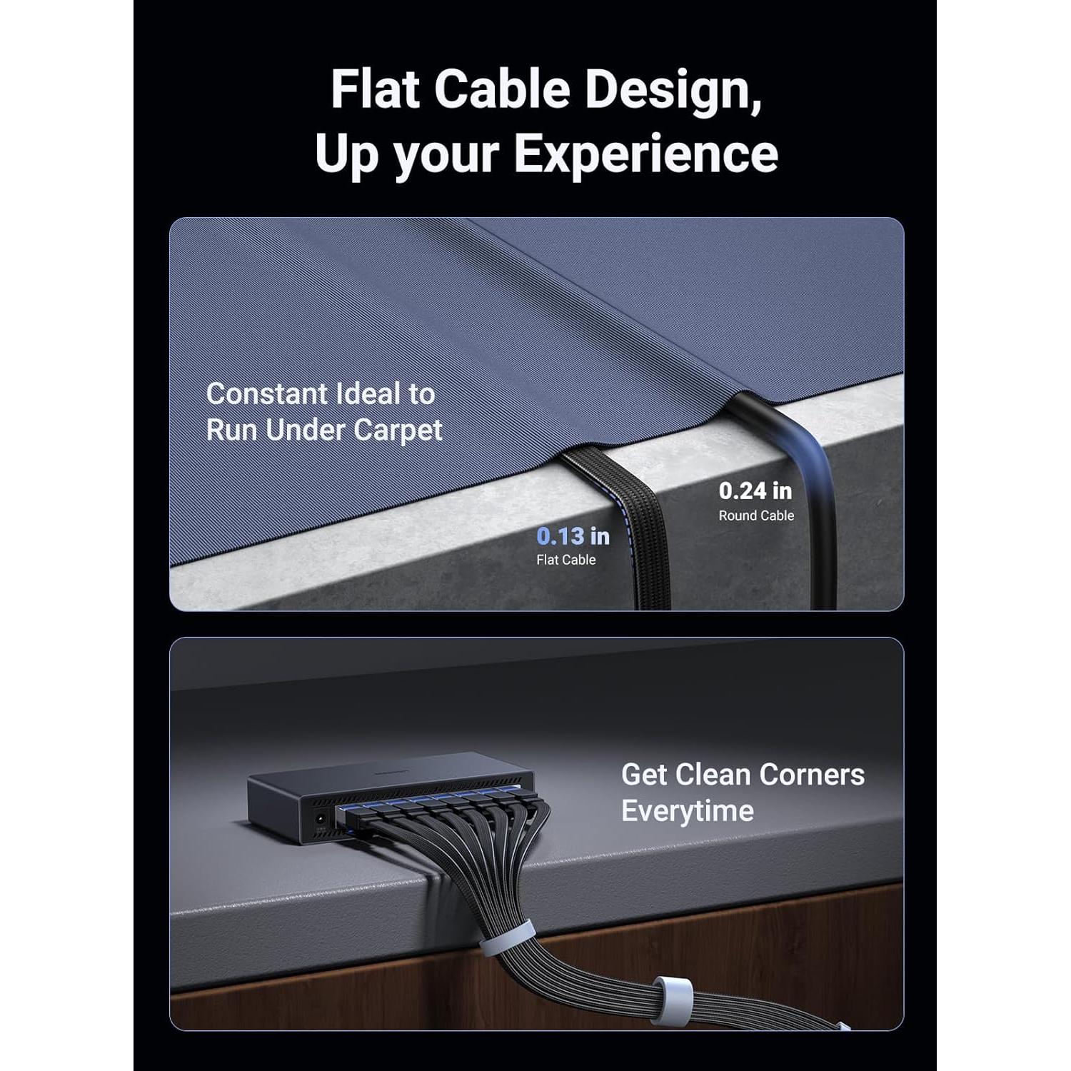 Cable Ethernet UGREEN Cat 8 4 pares 15m 40Gbps 2000MHz