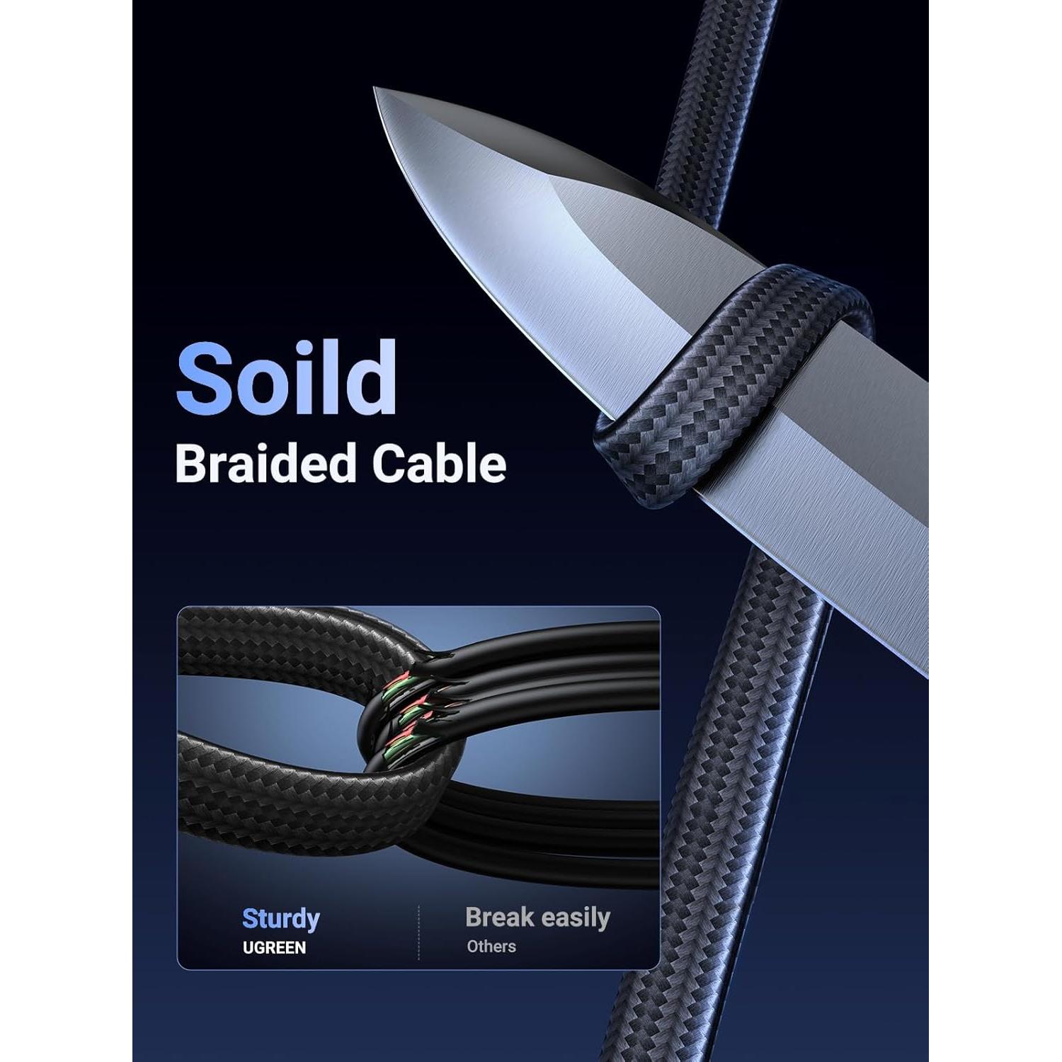 Cable Ethernet UGREEN Cat 8 4 pares 15m 40Gbps 2000MHz