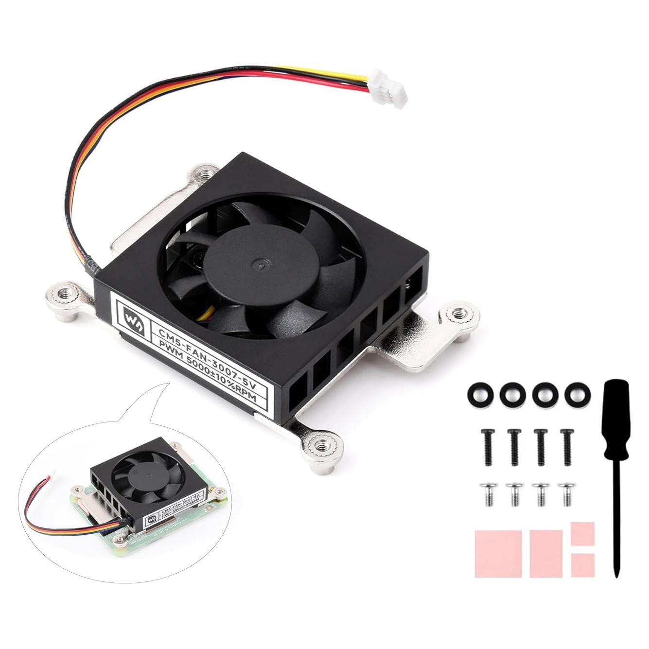Ventilador de Refrigeración 3007 UeeKKoo para Raspberry Pi CM5