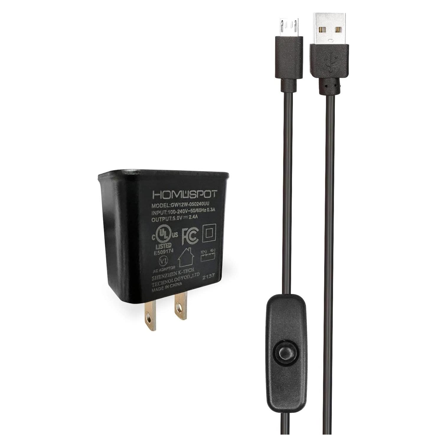 Fuente de Alimentación 5V 2.4A con Cable MicroUSB 1.5M - K-TECH