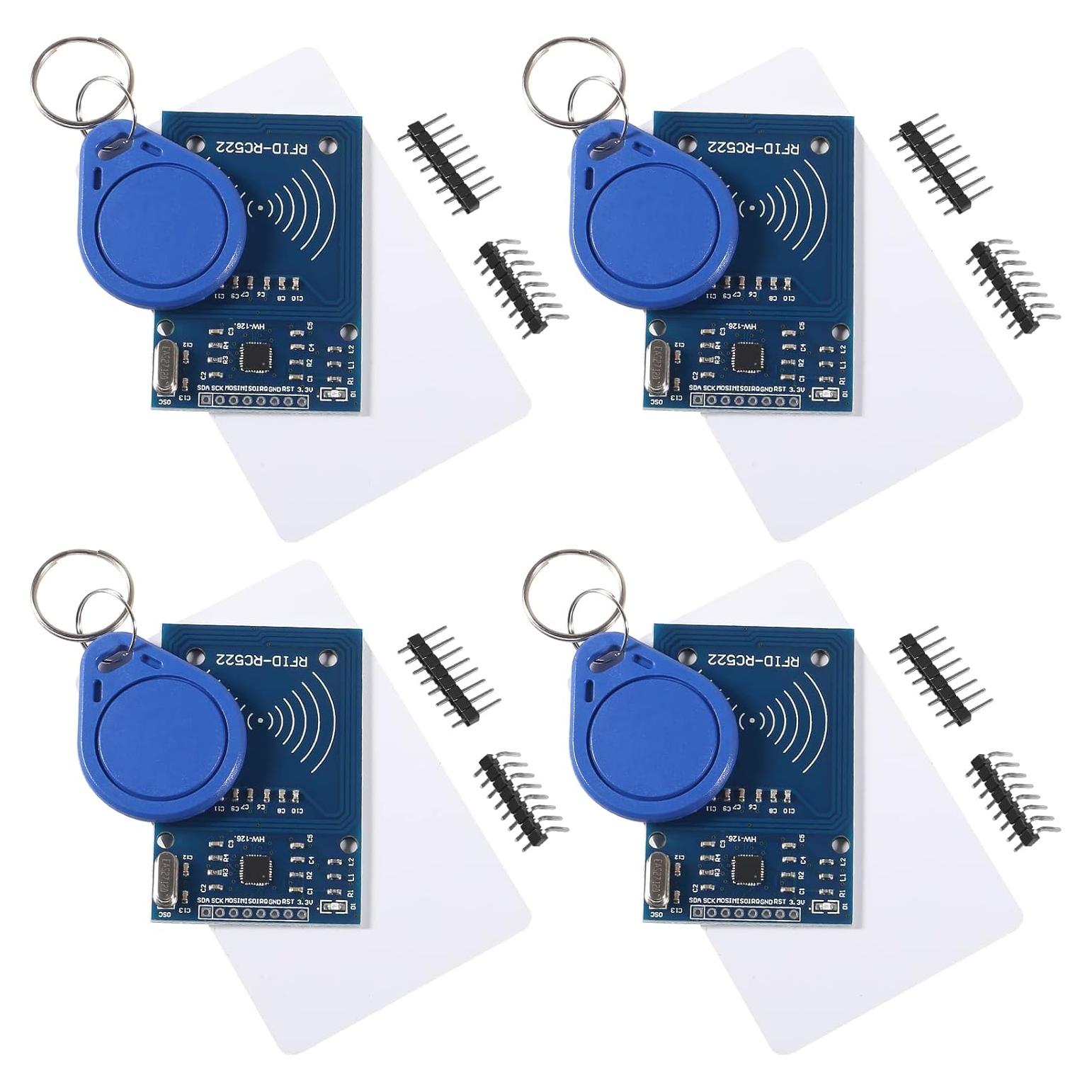 Kit RFID 4 Pcs AITIAO RC522 Lector + Tarjetas S50 + Llaves