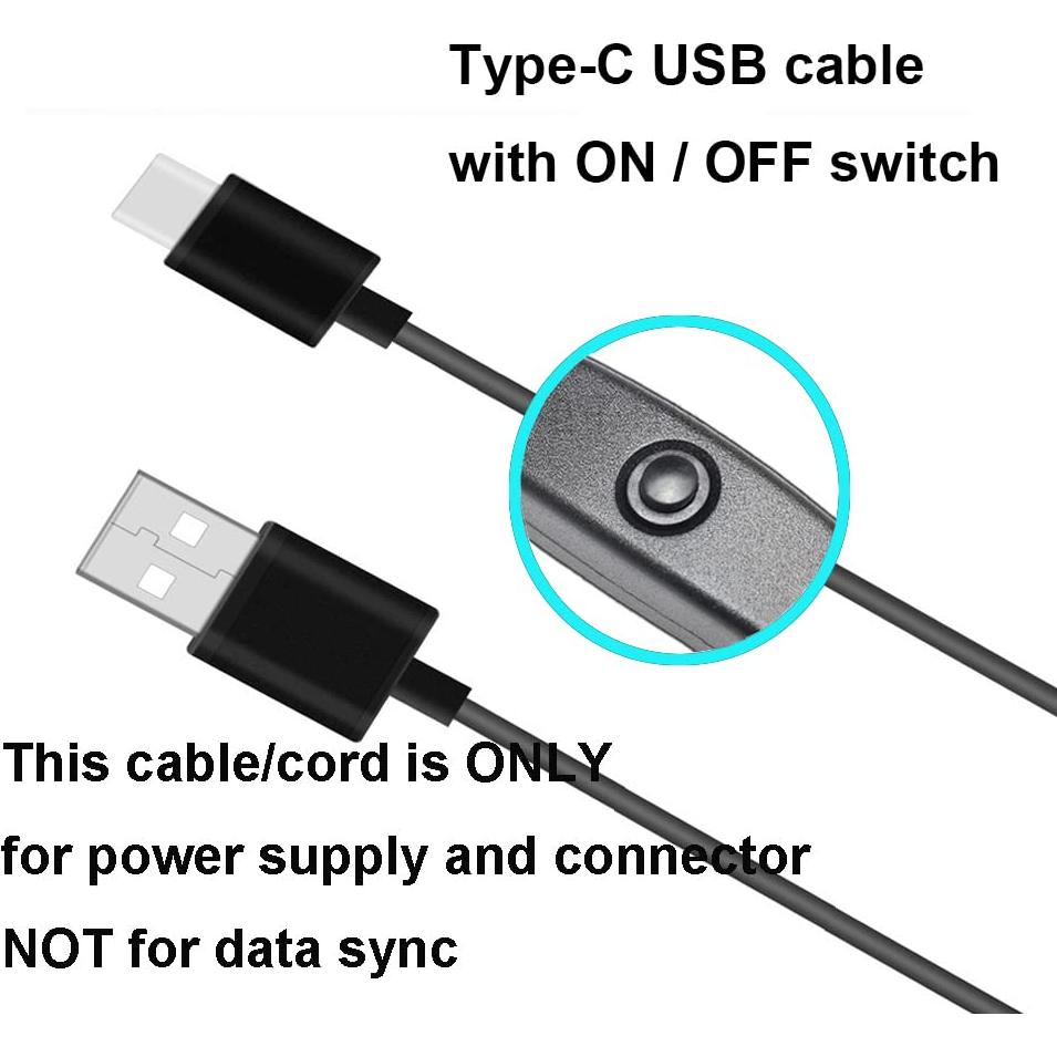 Cable de Alimentación USB Tipo C FBHDZVV para Raspberry Pi 4B 5V 3A