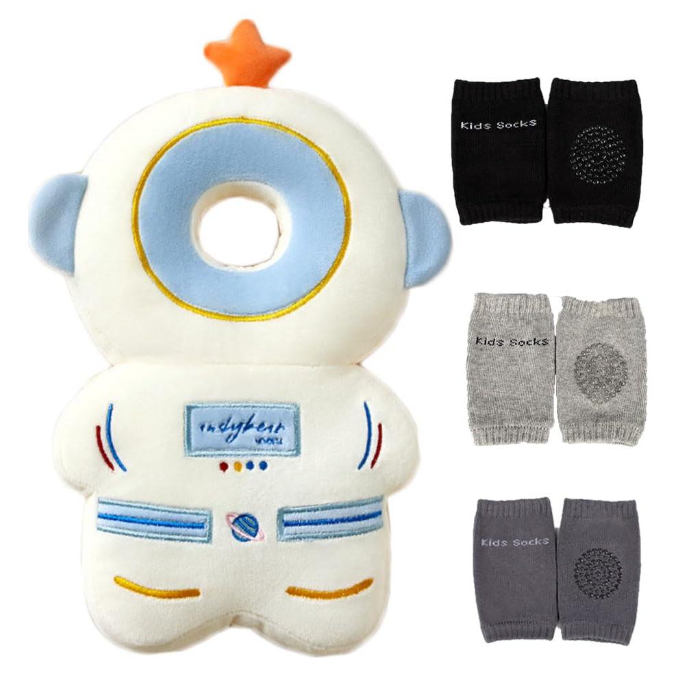 Protector de Cabeza Bebé Feidoog con 3 Rodilleras Astronautas