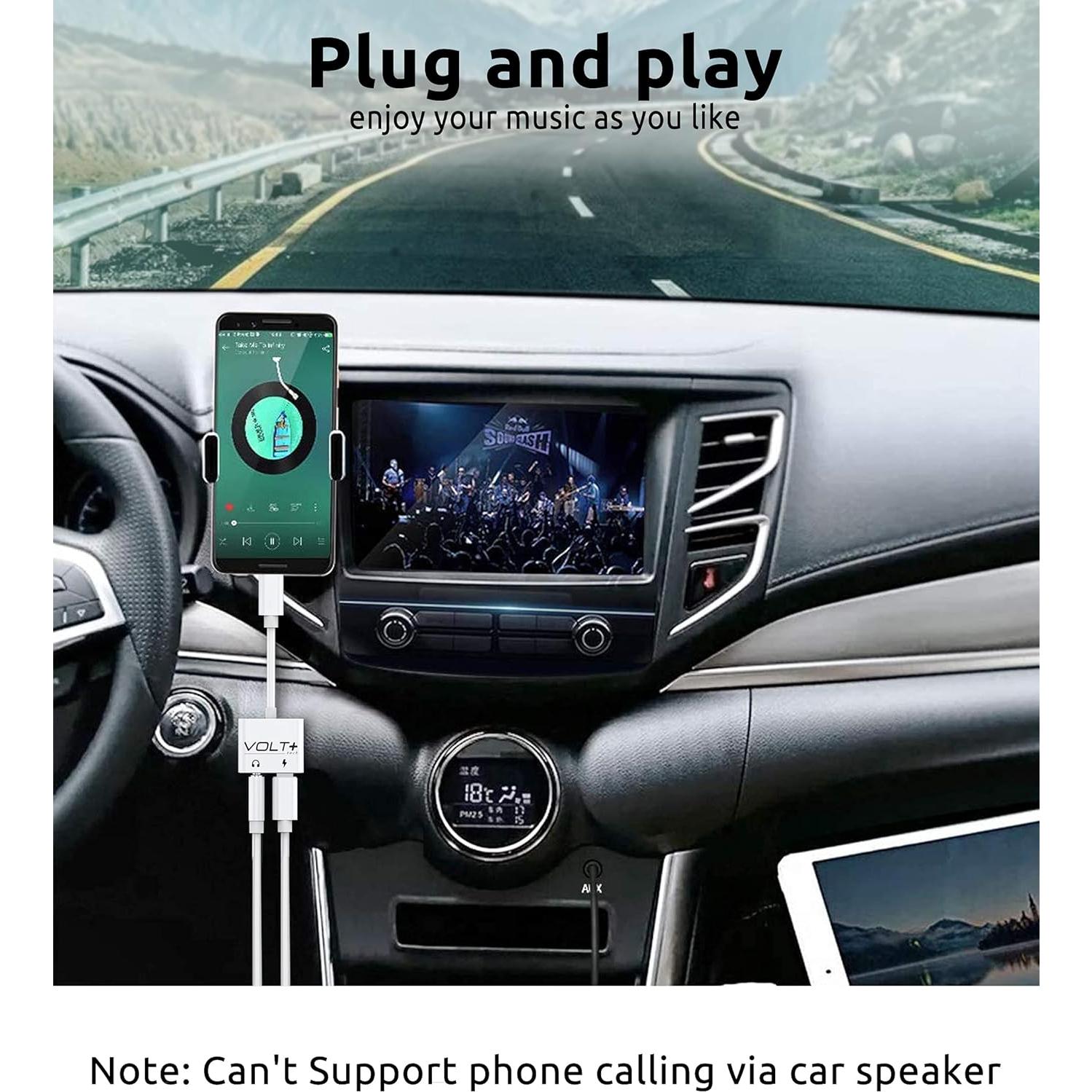 Adaptador USB-C a 3.5mm Volt Plus Tech con Carga Rápida