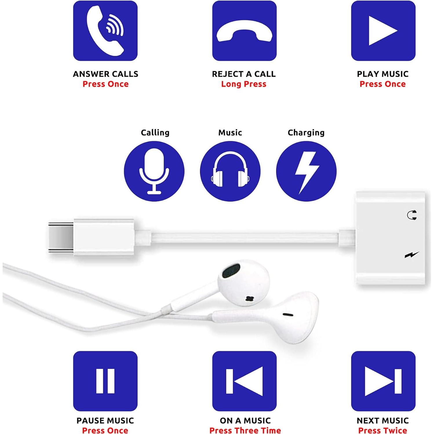 Adaptador USB-C a 3.5mm Volt Plus Tech con Carga Rápida