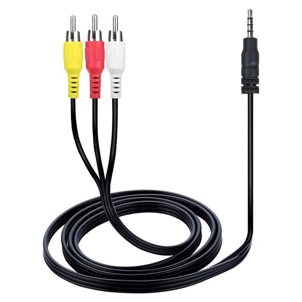 Cable de Audio y Video AV Guy-Tech 1.52m 3.5mm a 3 RCA