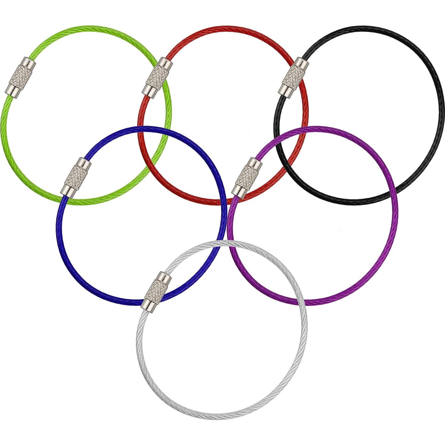 Paquete de 24 Cables de Llaveros de Alambre Wisdompro 11 y 16 cm