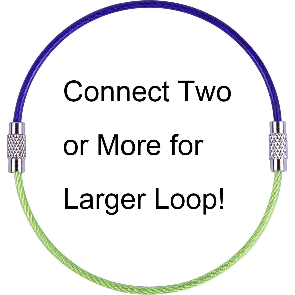 Paquete de 24 Cables de Llaveros de Alambre Wisdompro 11 y 16 cm