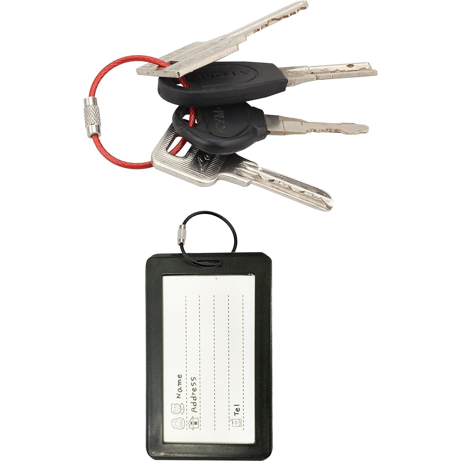 Paquete de 24 Cables de Llaveros de Alambre Wisdompro 11 y 16 cm