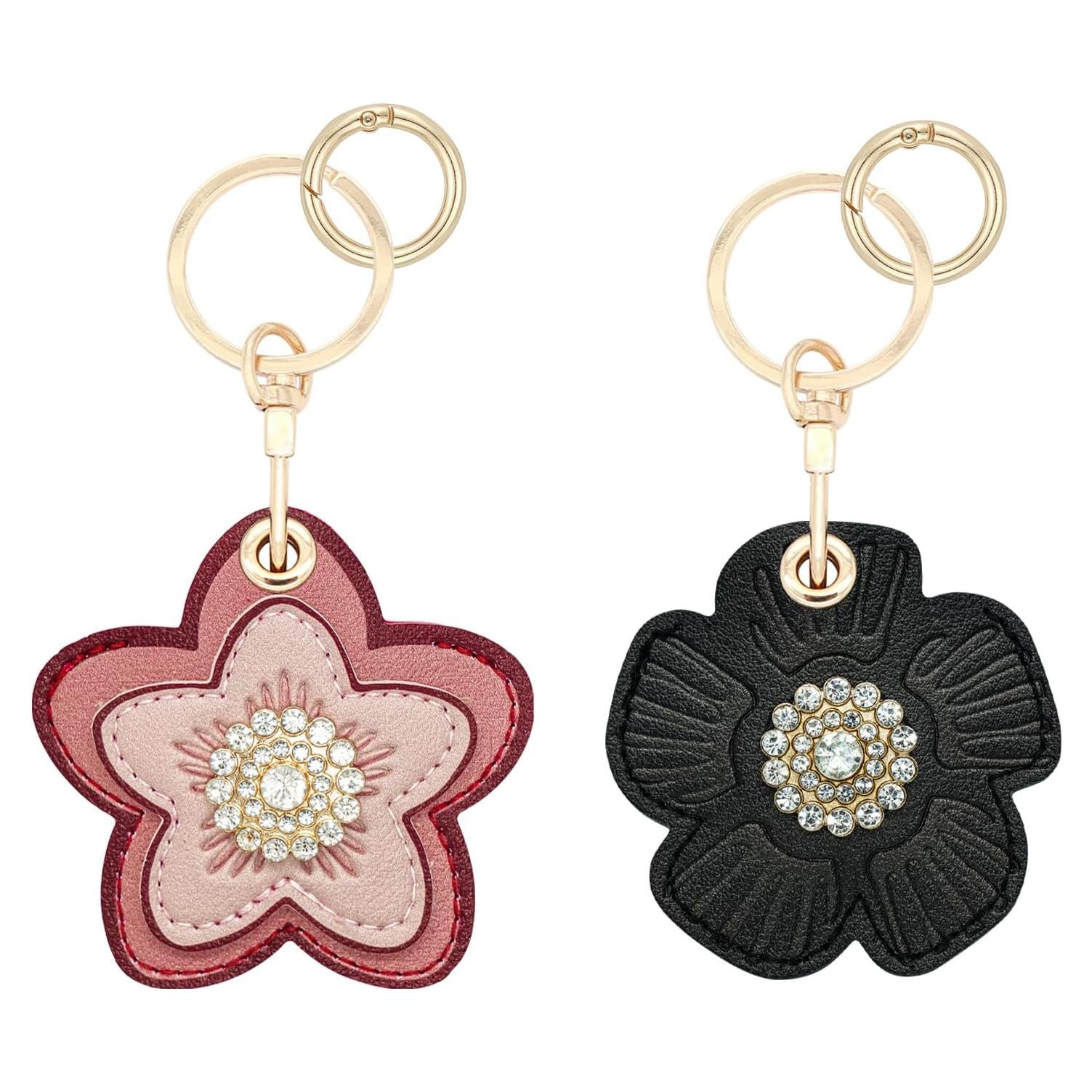 Soporte de Llave para AirTag XEEWEN - 2 Piezas Flor Kawaii