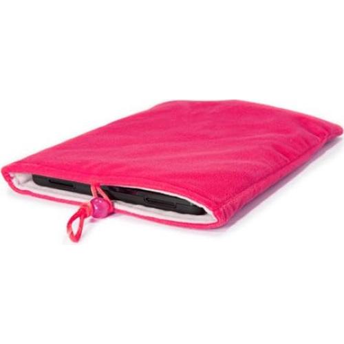 BoxWave Case Compatible with Raspberry Pi Touchscreen Display - Velvet Pouch, Soft Velour Fabric Bag Sleeve with Drawstring - Cosmo Pink