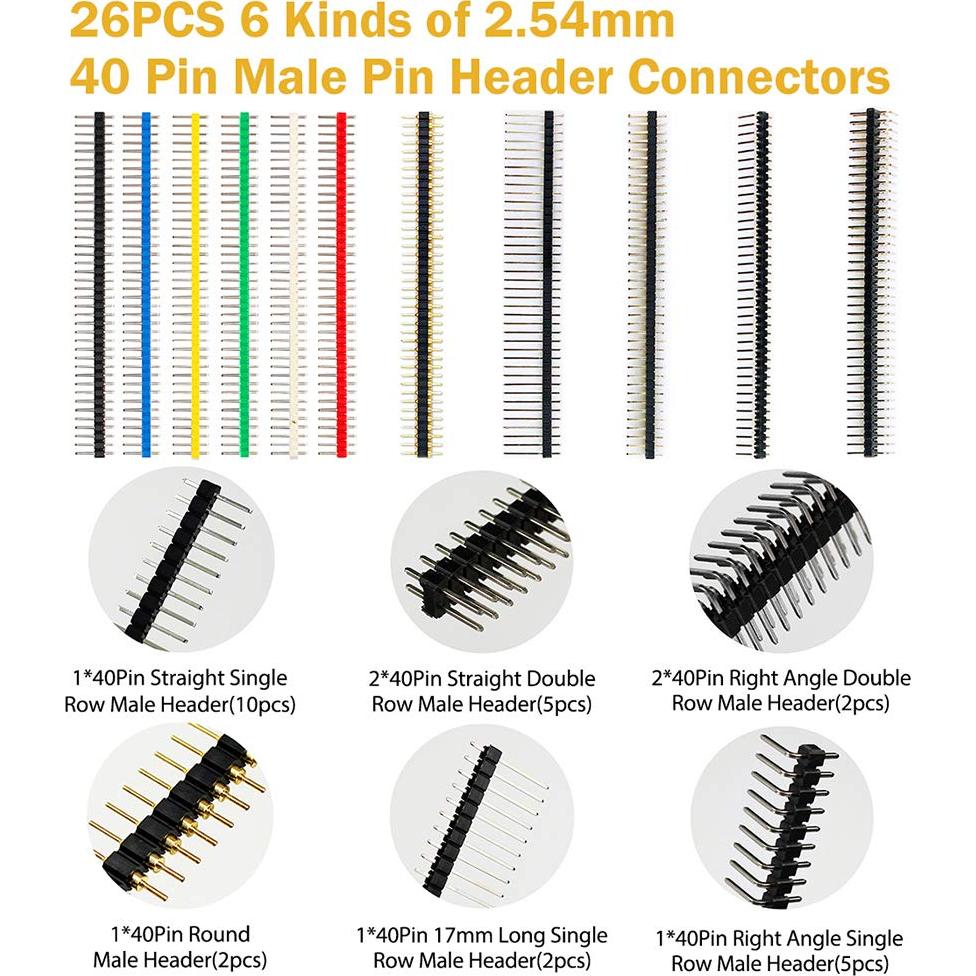 Kit de Conectores de Pines y Tapas de Puente WayinTop 300pcs