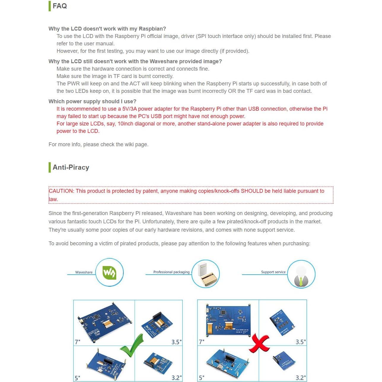 Pantalla Táctil Waveshare 3.5" LCD 480x320 para Raspberry Pi