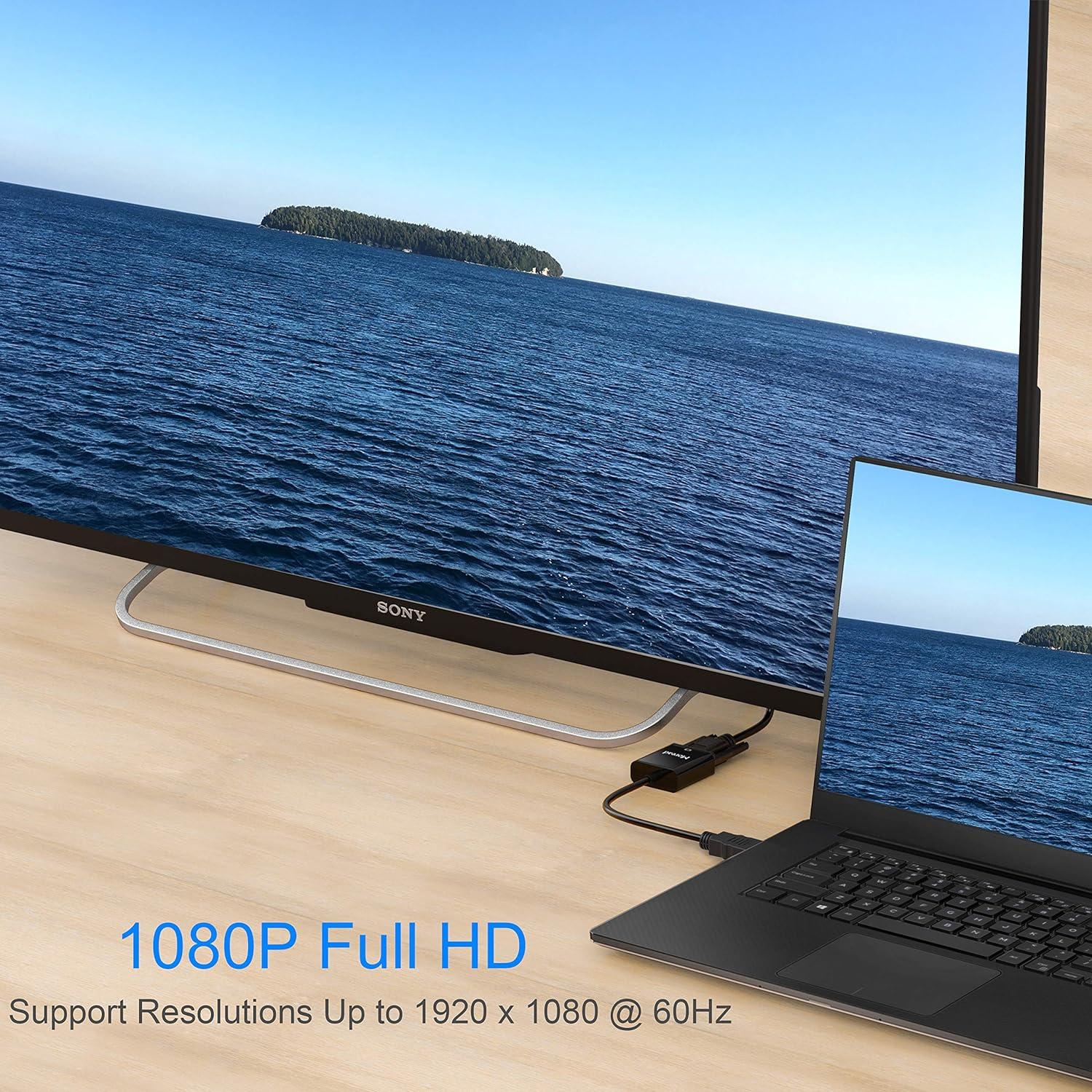 Adaptador HDMI a VGA Moread 1080p Negro - Unidireccional