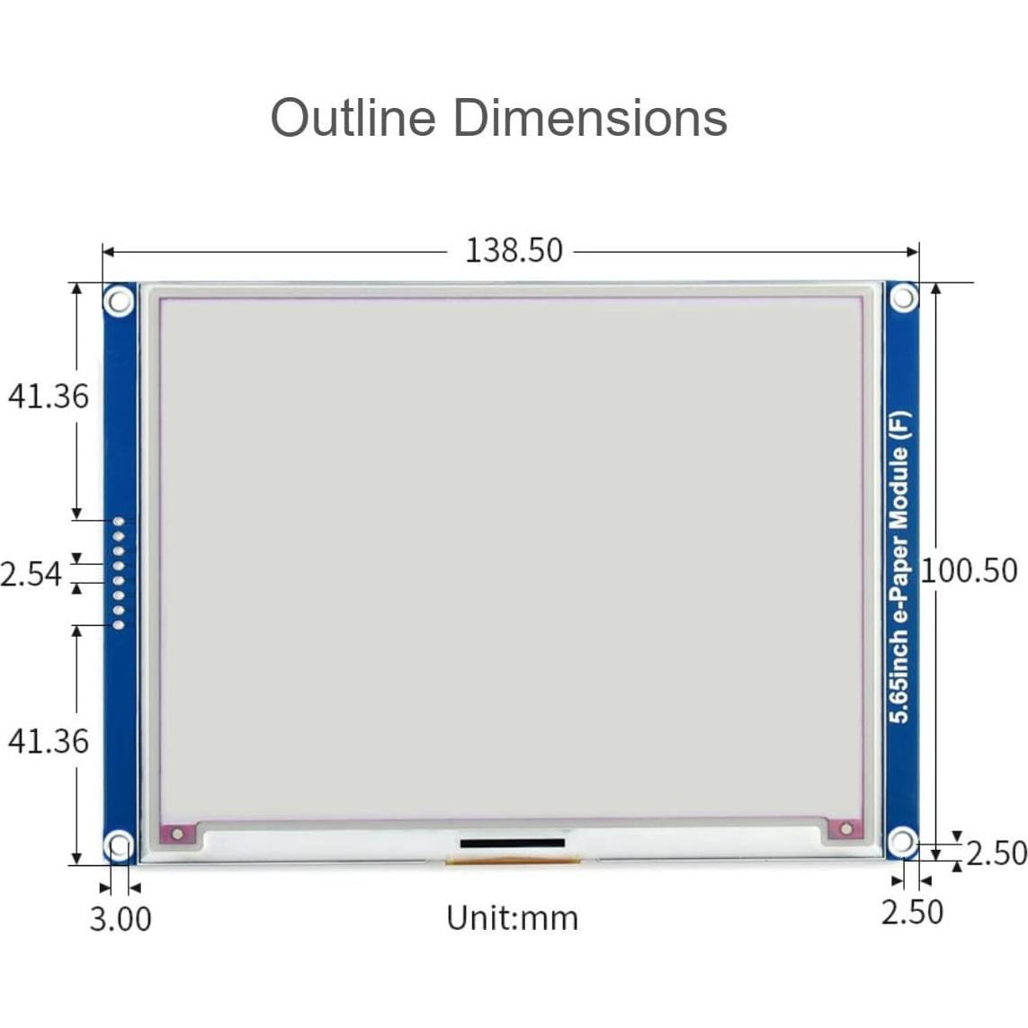 Módulo E-Paper Colorido 5.65" Waveshare para Raspberry Pi