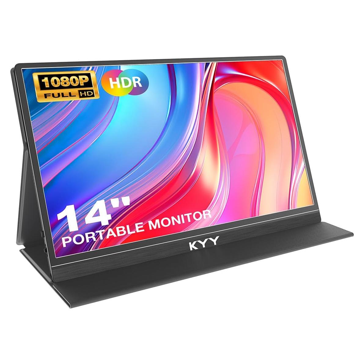 Monitor Portátil KYY K5-3 14" FHD 1080P USB-C HDMI