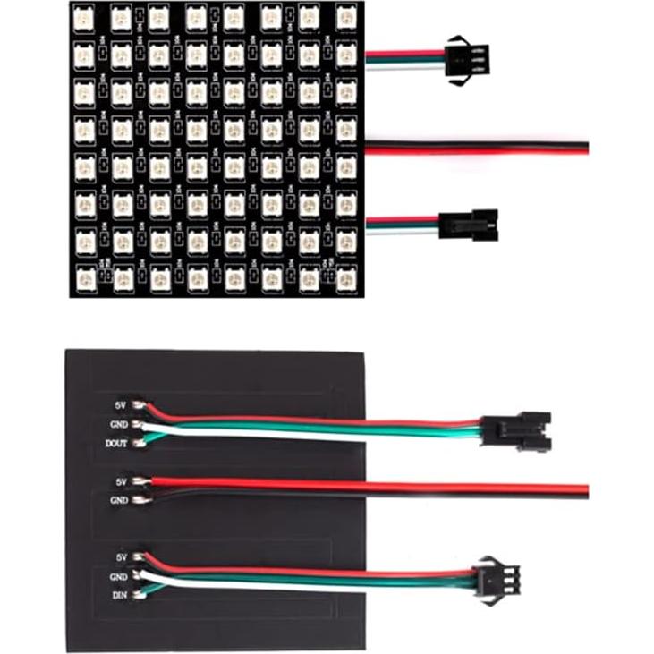 Módulo LED WS2812B RGB 8x8 Píxeles Controlador DC5V