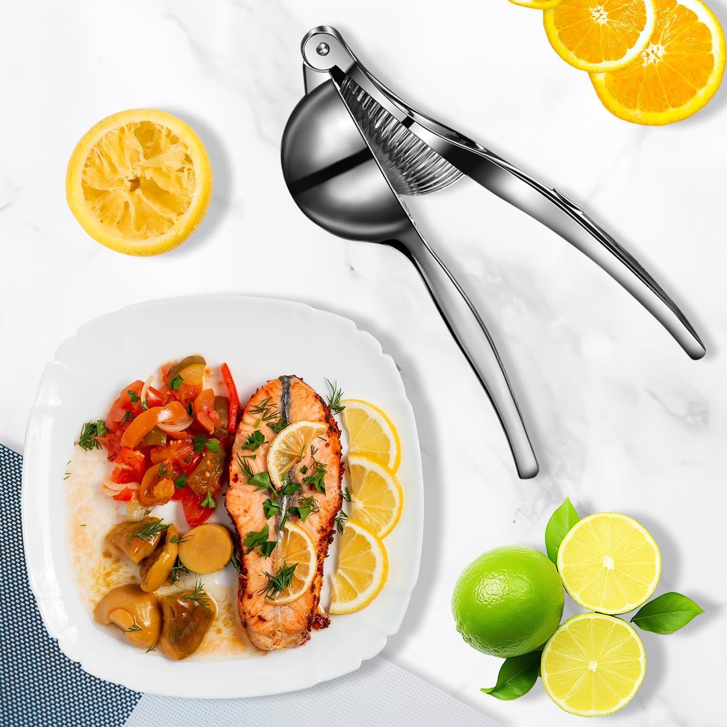 Exprimidor de Limones Rekix, Prensa Manual de Acero Inoxidable