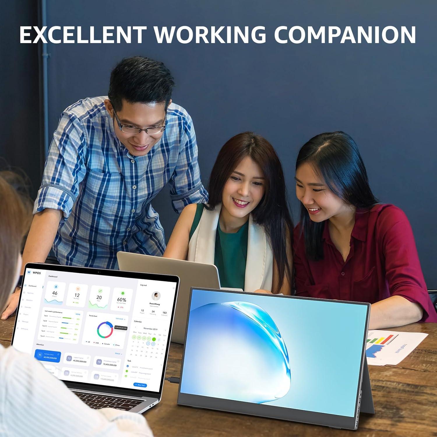 Monitor Portátil Cocopar 15.6" FHD 1080P USB-C HDMI