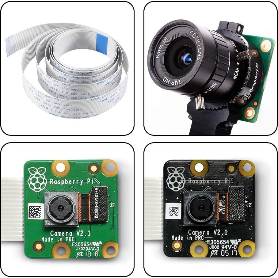 Cable FFC Aokin 200cm 15 Pines para Cámara Raspberry Pi