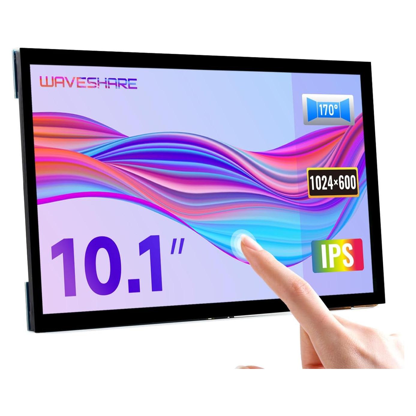 Pantalla Táctil Capacitiva LCD 10.1" Waveshare 1024x600 HDMI