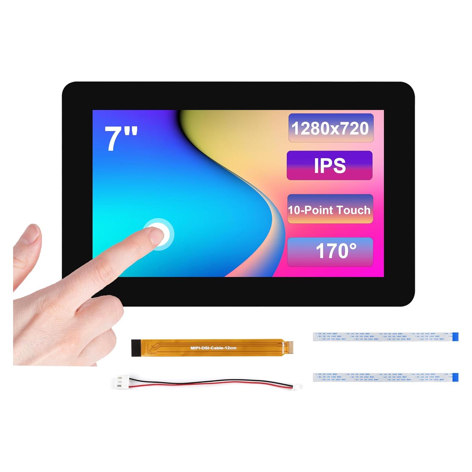 Pantalla Táctil Capacitiva LCD DSI 7" UeeKKoo 1280x720 IPS