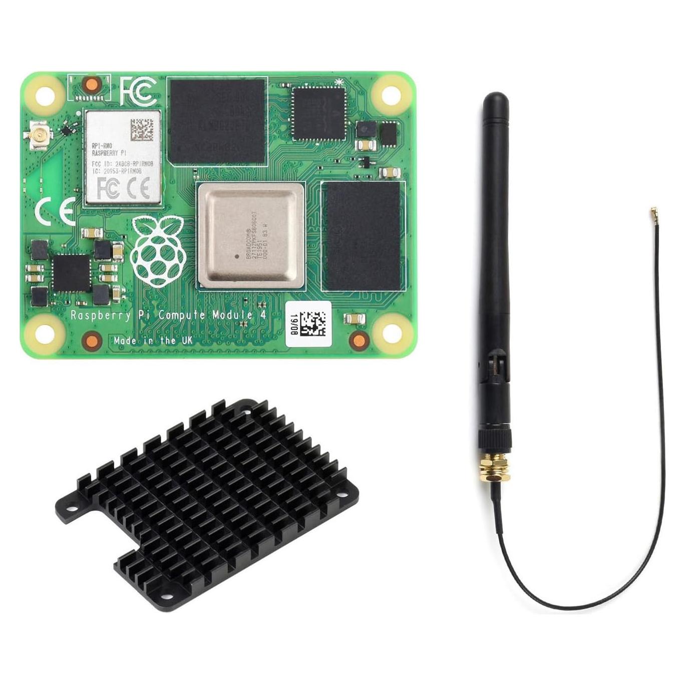 Módulo de Computación Waveshare CM4102008 con Antena y Disipador