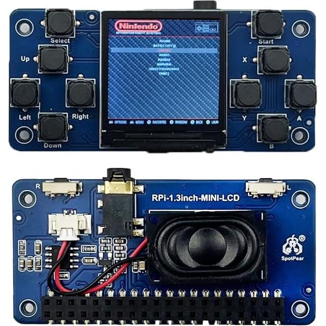 Pantalla LCD 1.3" Spotpear con audio para Raspberry Pi