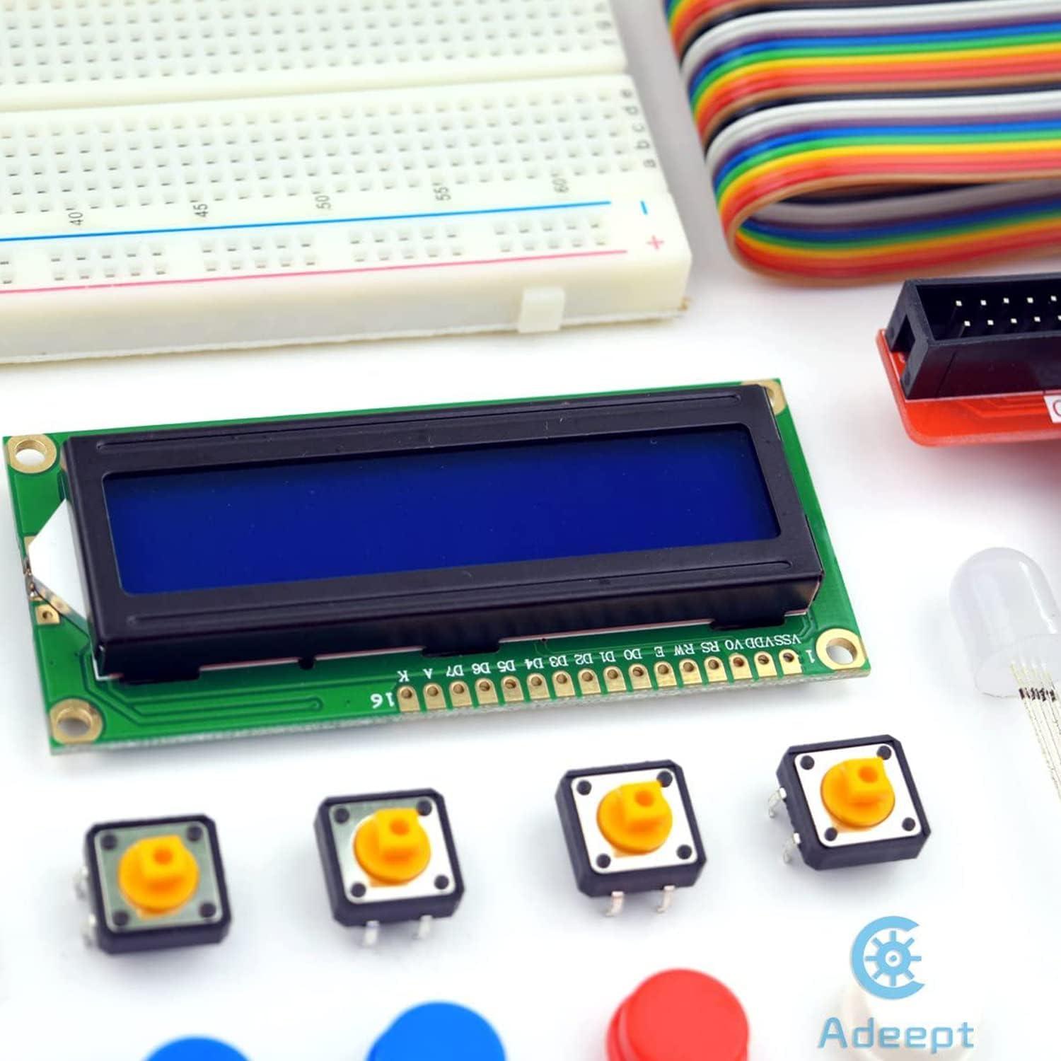 Kit de Inicio Adeept para Raspberry Pi 4/3/2 con LCD1602 y Manual