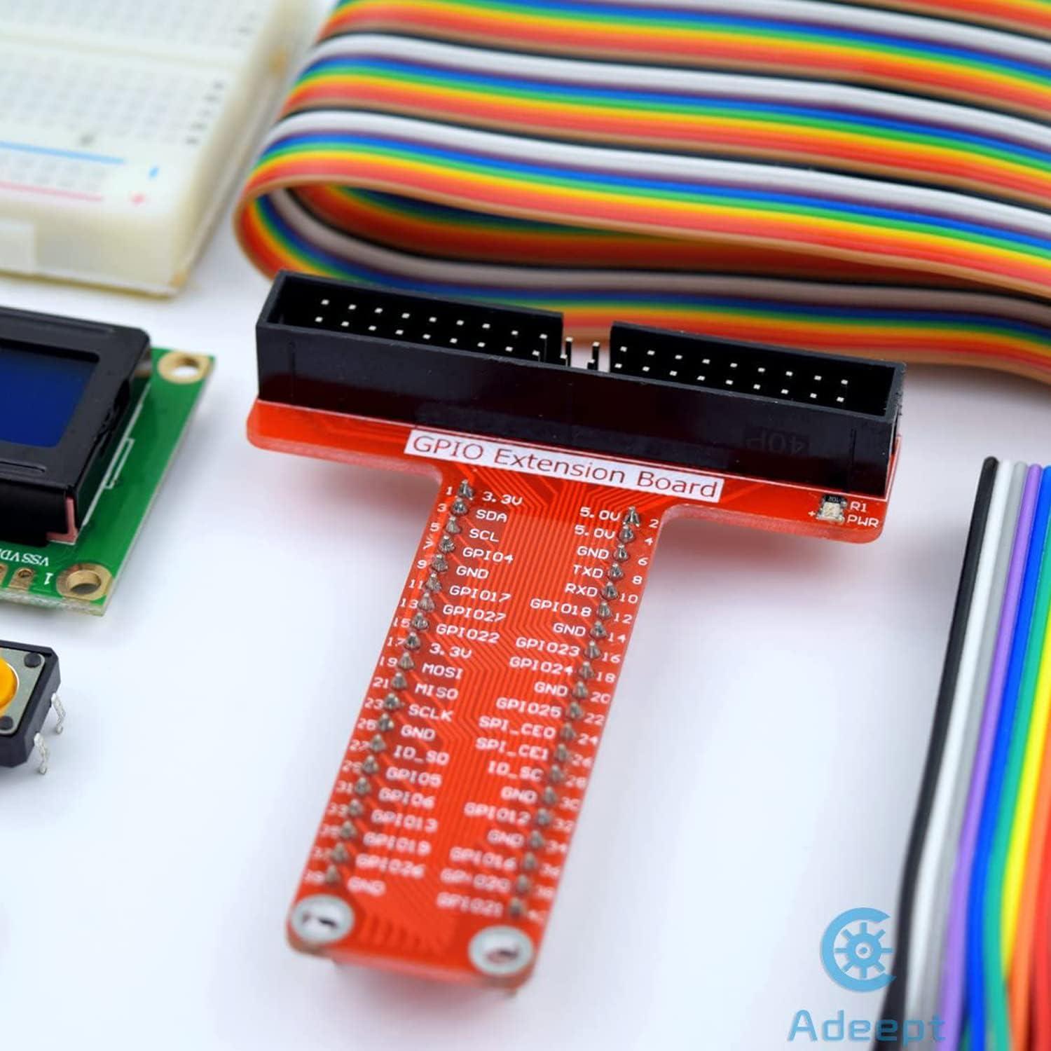 Kit de Inicio Adeept para Raspberry Pi 4/3/2 con LCD1602 y Manual