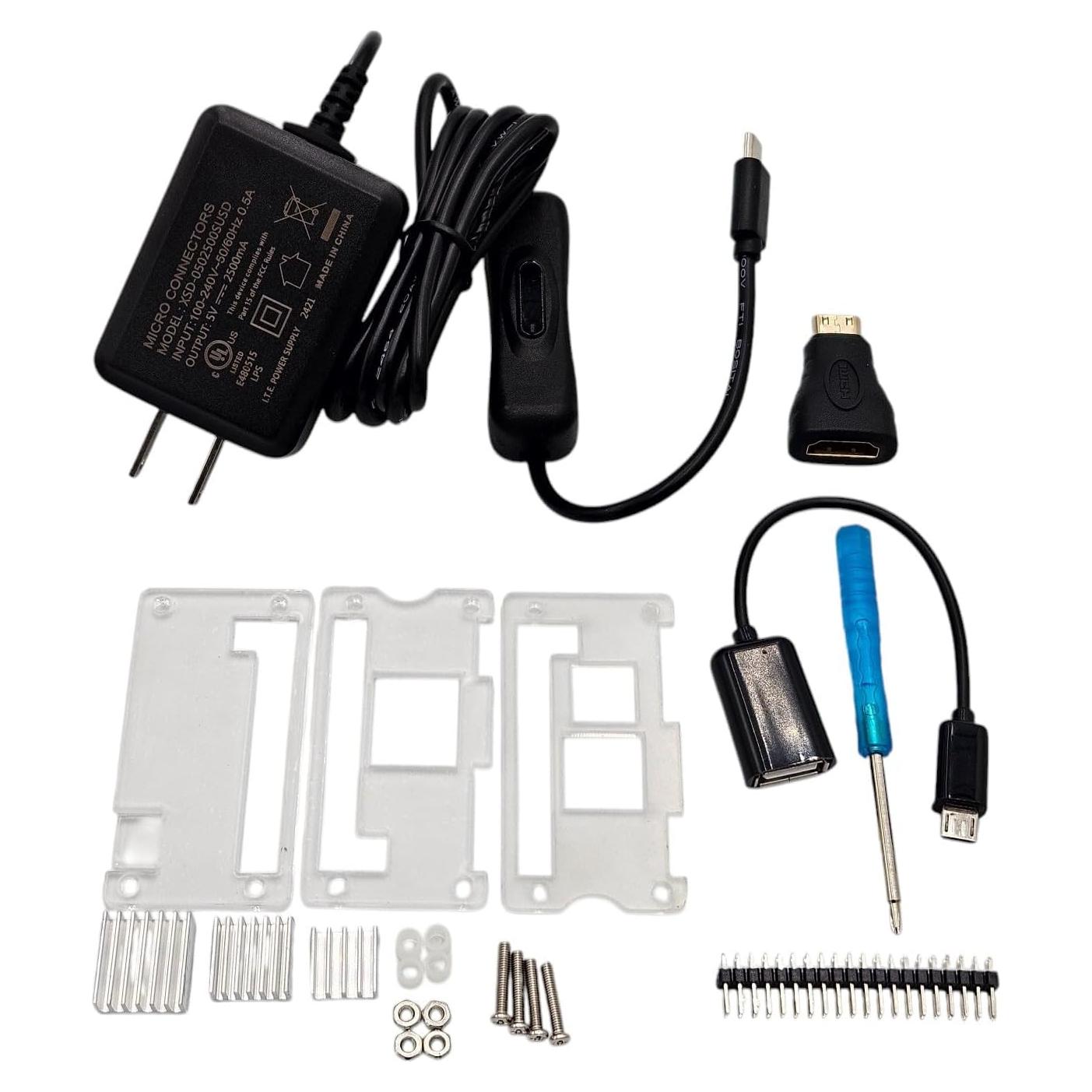 Kit Estuche Acrílico Raspberry Pi Zero/2W + Adaptador